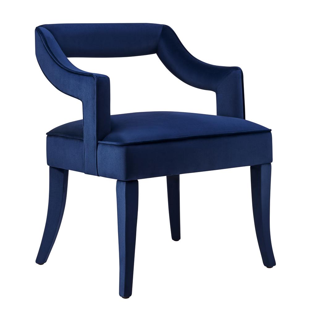 Tiffany Navy Velvet Chair. Picture 1