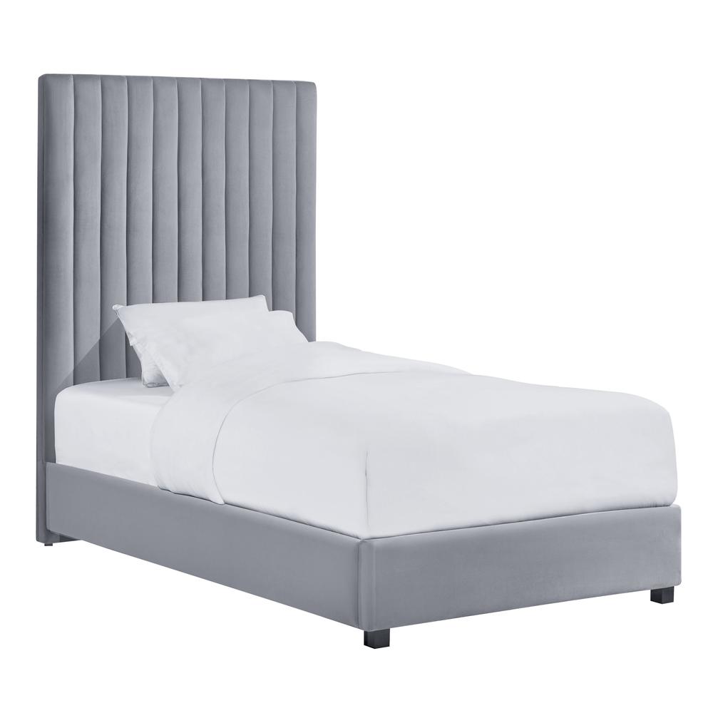 Arabelle Grey Bed Twin. Picture 1