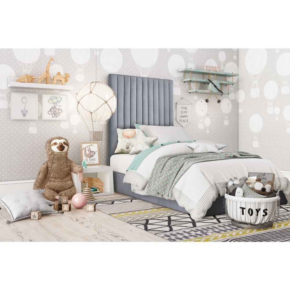 Arabelle Grey Bed Twin. Picture 8