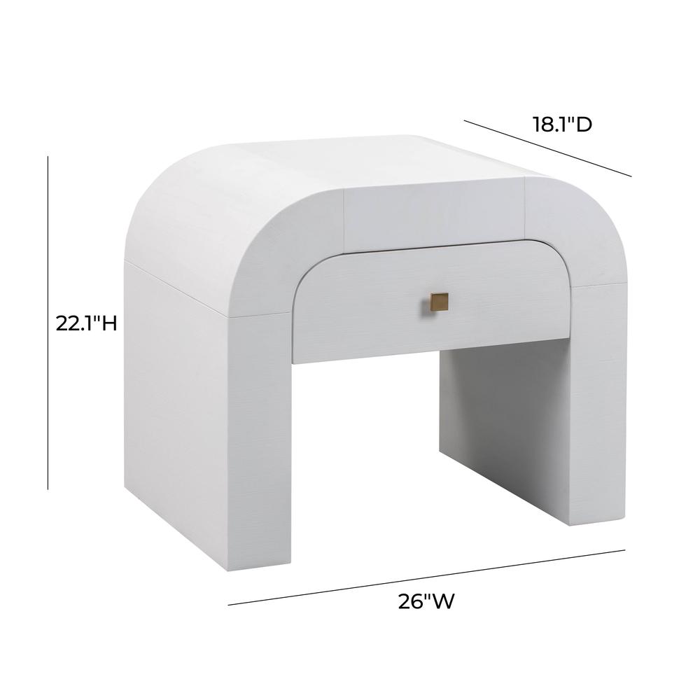 Hump White Nightstand. Picture 3