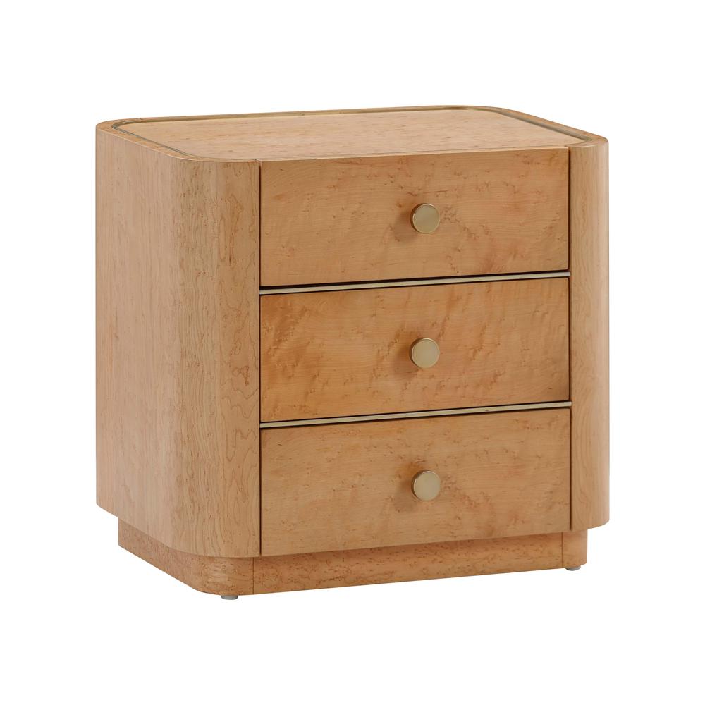 Abigail Natural Acacia Nightstand. Picture 6