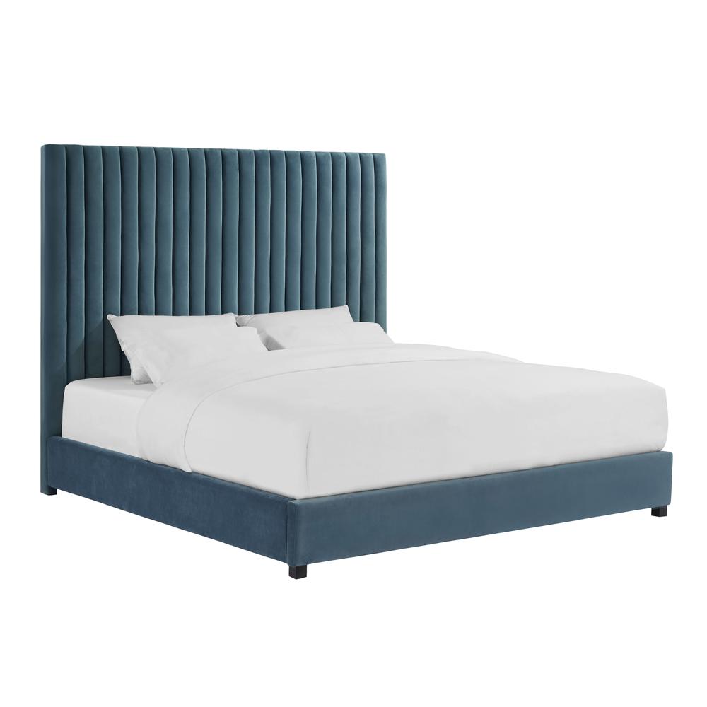 Arabelle Sea Blue Bed in Queen. Picture 1