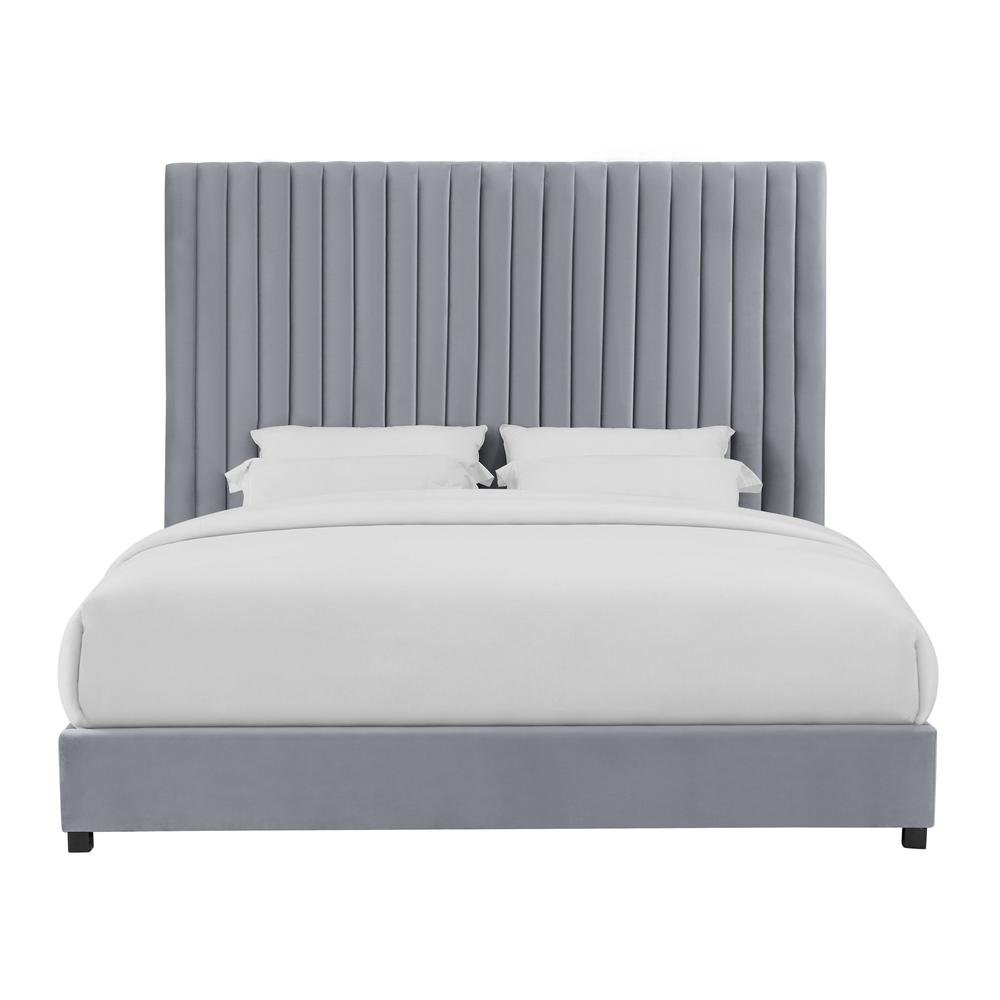 Elegance Grey Velvet Tufted Bed, Belen Kox. Picture 2