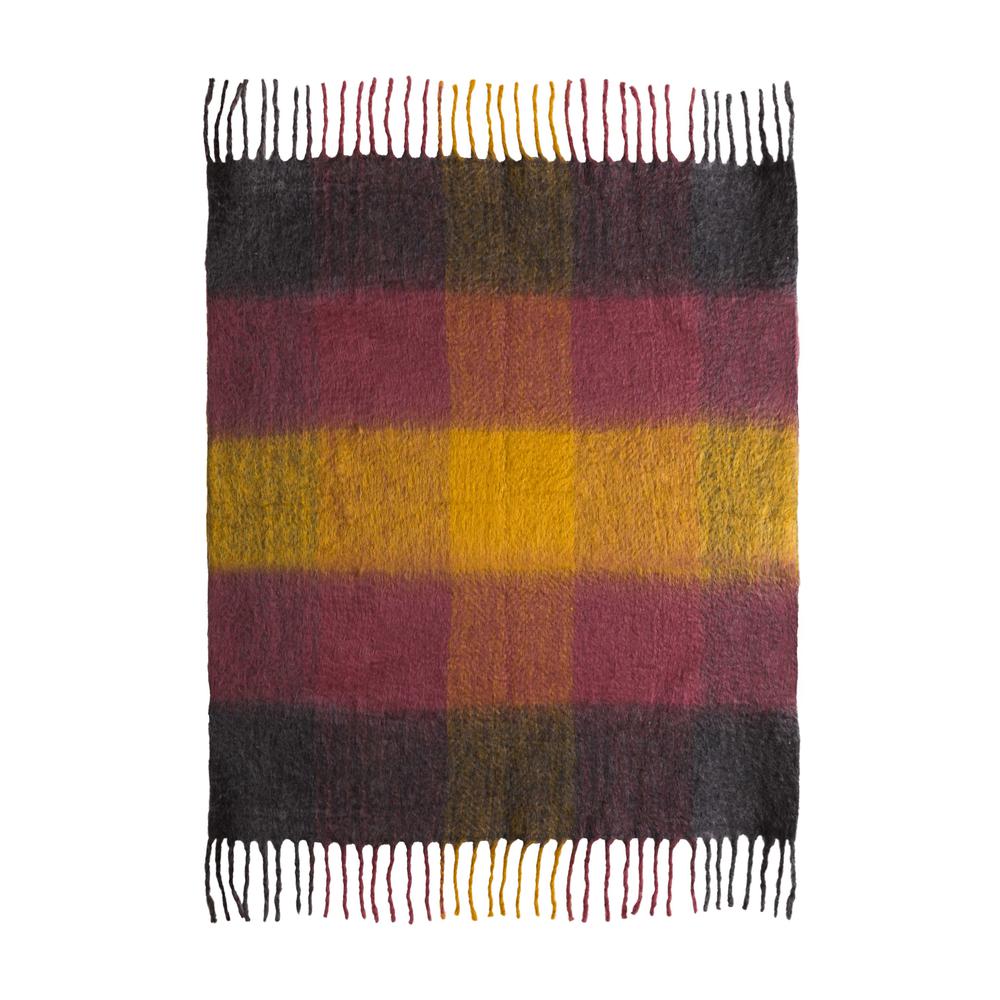 Afrino Wool Colored Throw. Picture 12