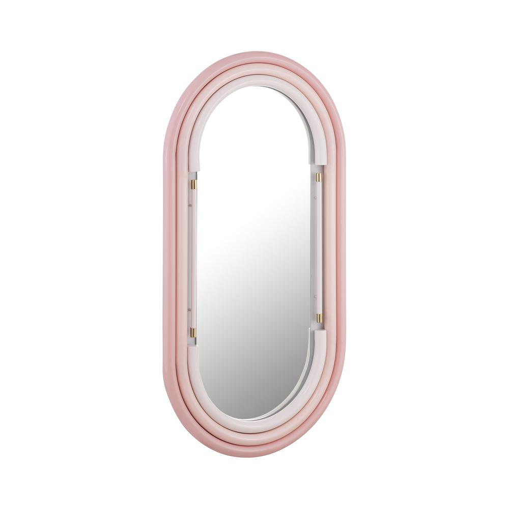 Neon Wall Mirror in Pink. Picture 10