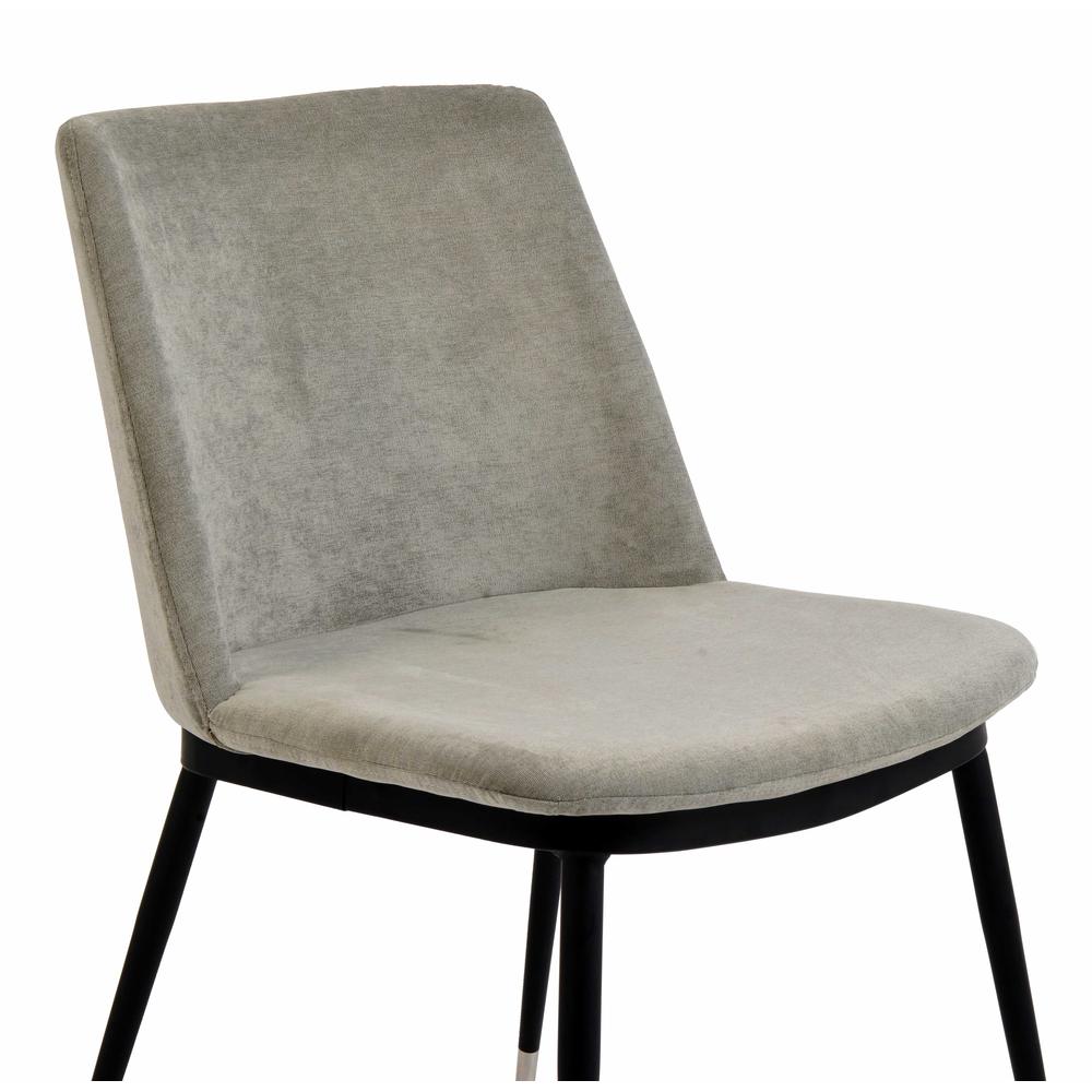 Evora Grey Velvet Chair - Silver Legs (Set of 2). Picture 17