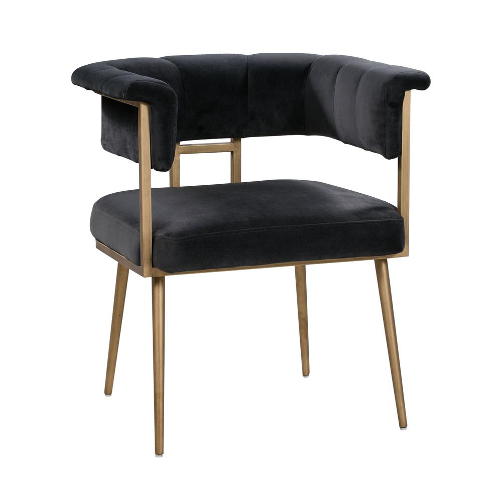 Astrid Grey Velvet Chair. Picture 1