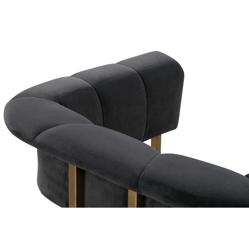 Astrid Grey Velvet Chair. Picture 17