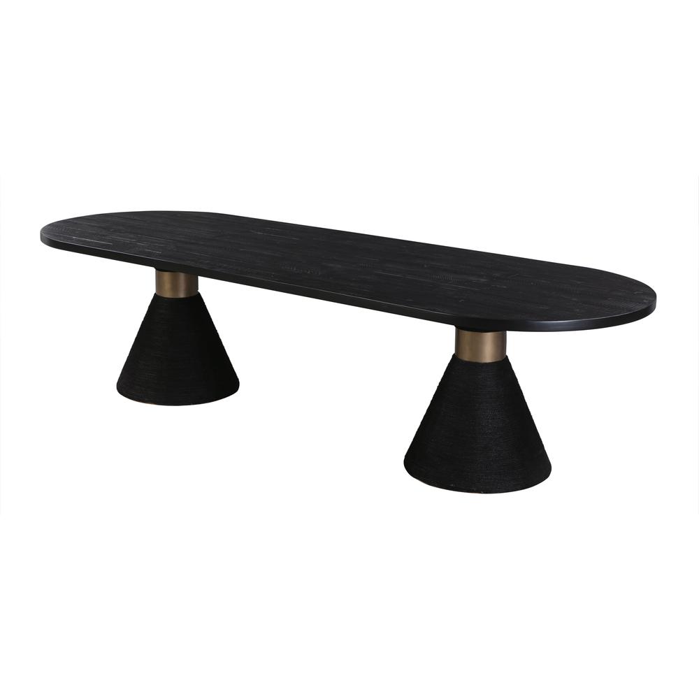 Rishi Black Rope Oval Table. Picture 1