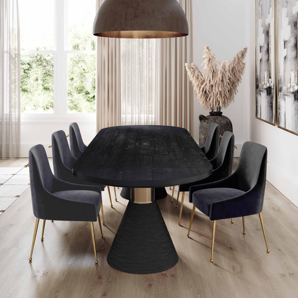 Rishi Black Rope Oval Table. Picture 13
