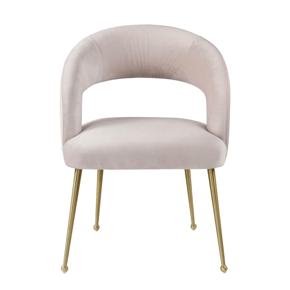 Rocco Blush Velvet Dining Chair. Picture 2