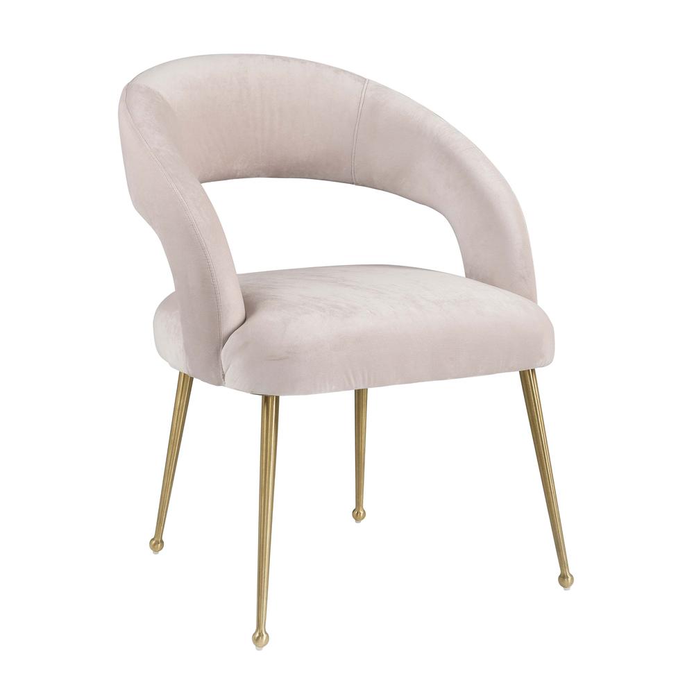 Rocco Blush Velvet Dining Chair. Picture 14