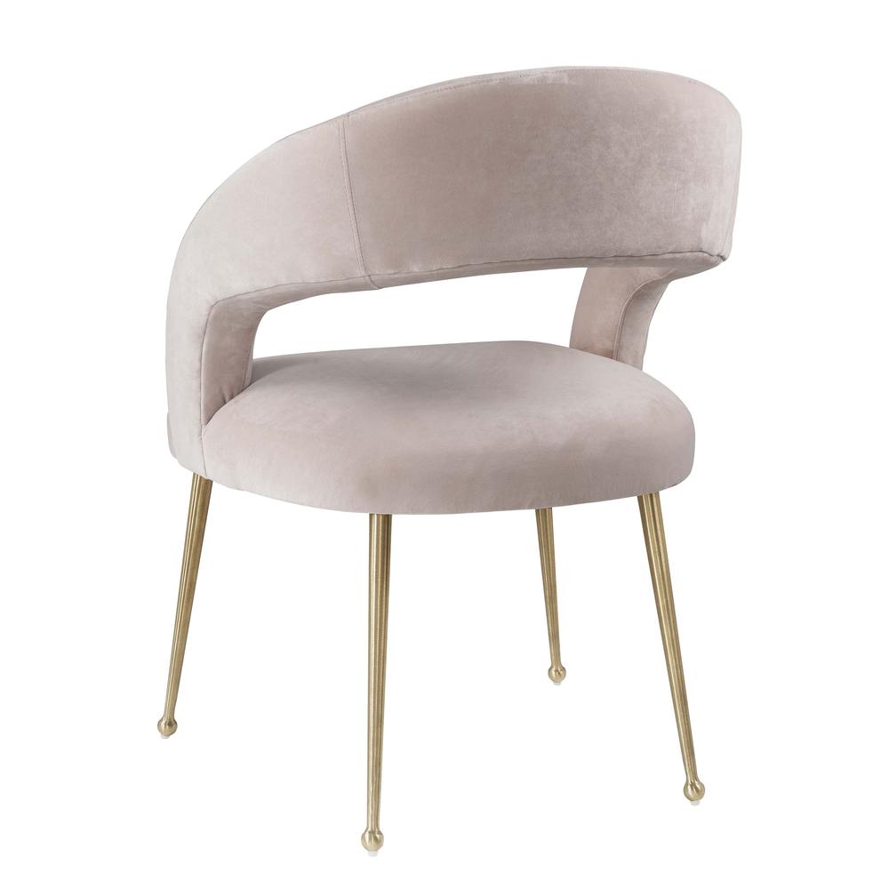 Rocco Blush Velvet Dining Chair. Picture 15