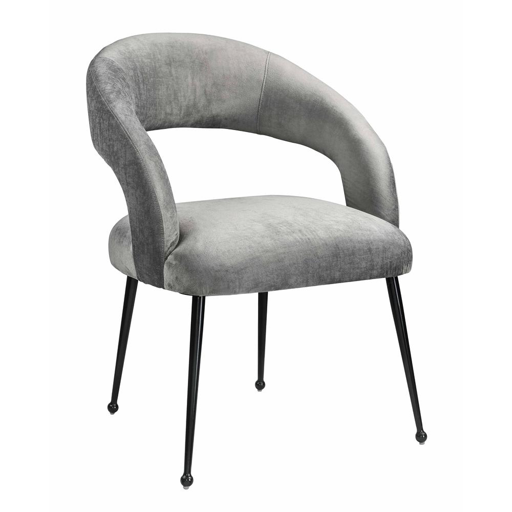 Rocco Slub Grey Dining Chair. Picture 13