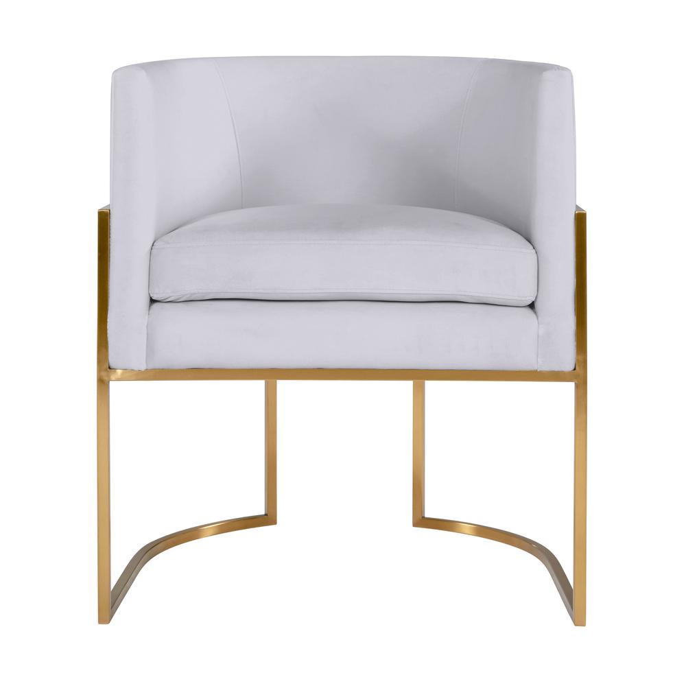 Giselle Grey Velvet Dining Chair with Gold Leg. Picture 12