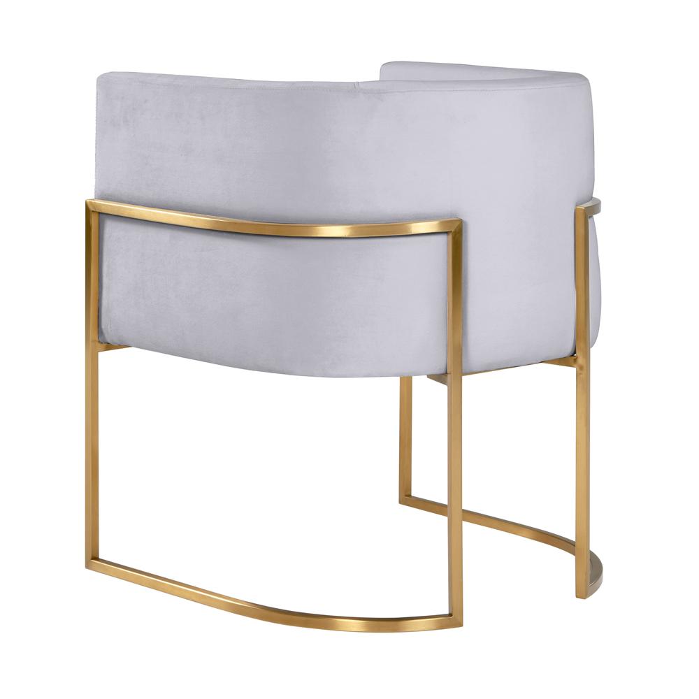 Giselle Grey Velvet Dining Chair with Gold Leg. Picture 13