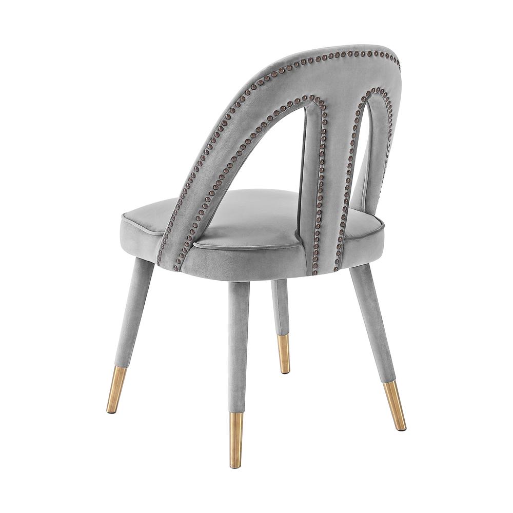 Petra Light Grey Velvet Side Chair. Picture 26