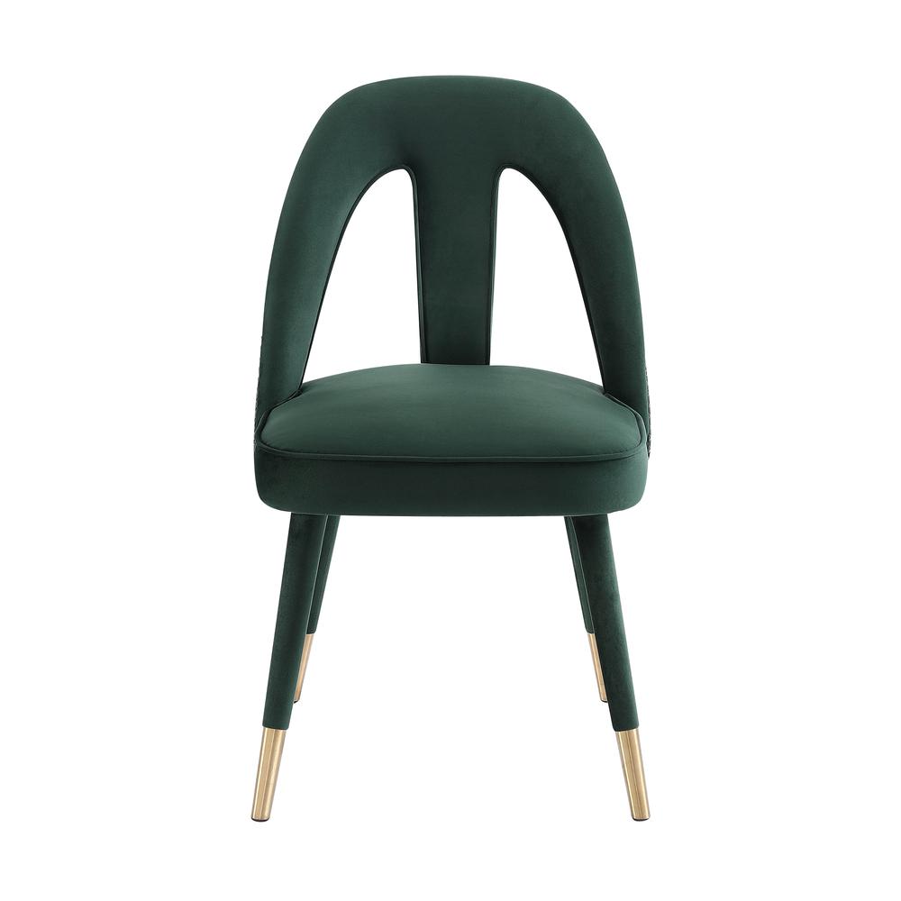 Petra Forest Green Velvet Side Chair. Picture 14