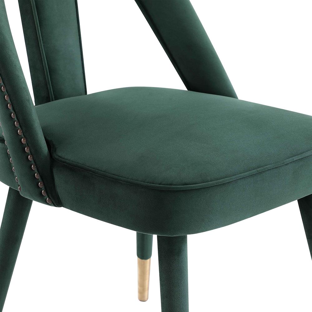 Petra Forest Green Velvet Side Chair. Picture 27