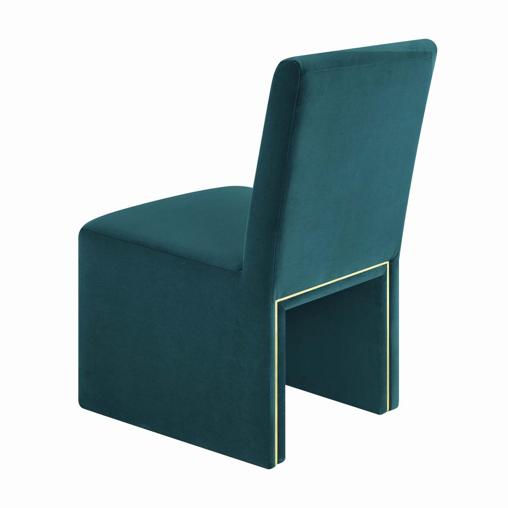Jaffa Teal Performance Velvet Dining Chair. Picture 11