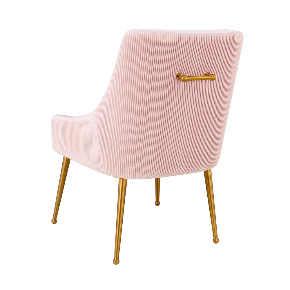 Beatrix Pleated Blush Velvet Side Chair. Picture 14