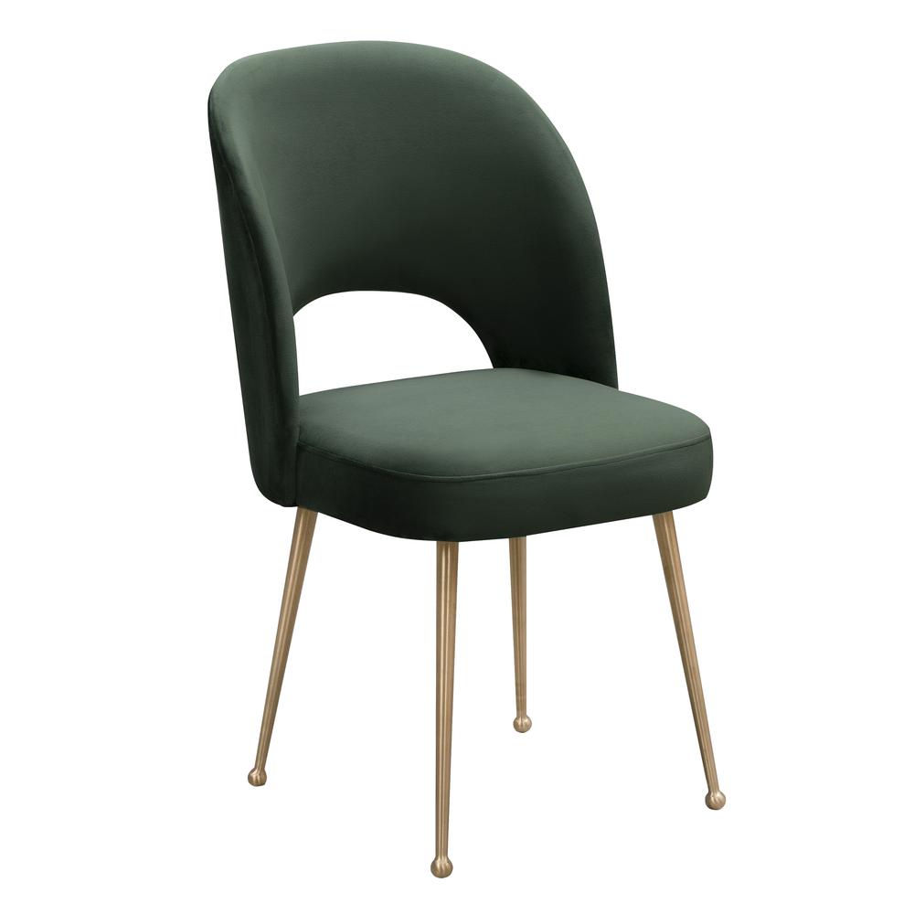 Swell Forest Green Velvet Chair. Picture 1