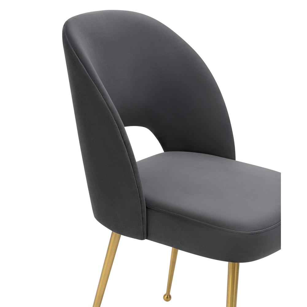 Swell Dark Grey Velvet Chair. Picture 14