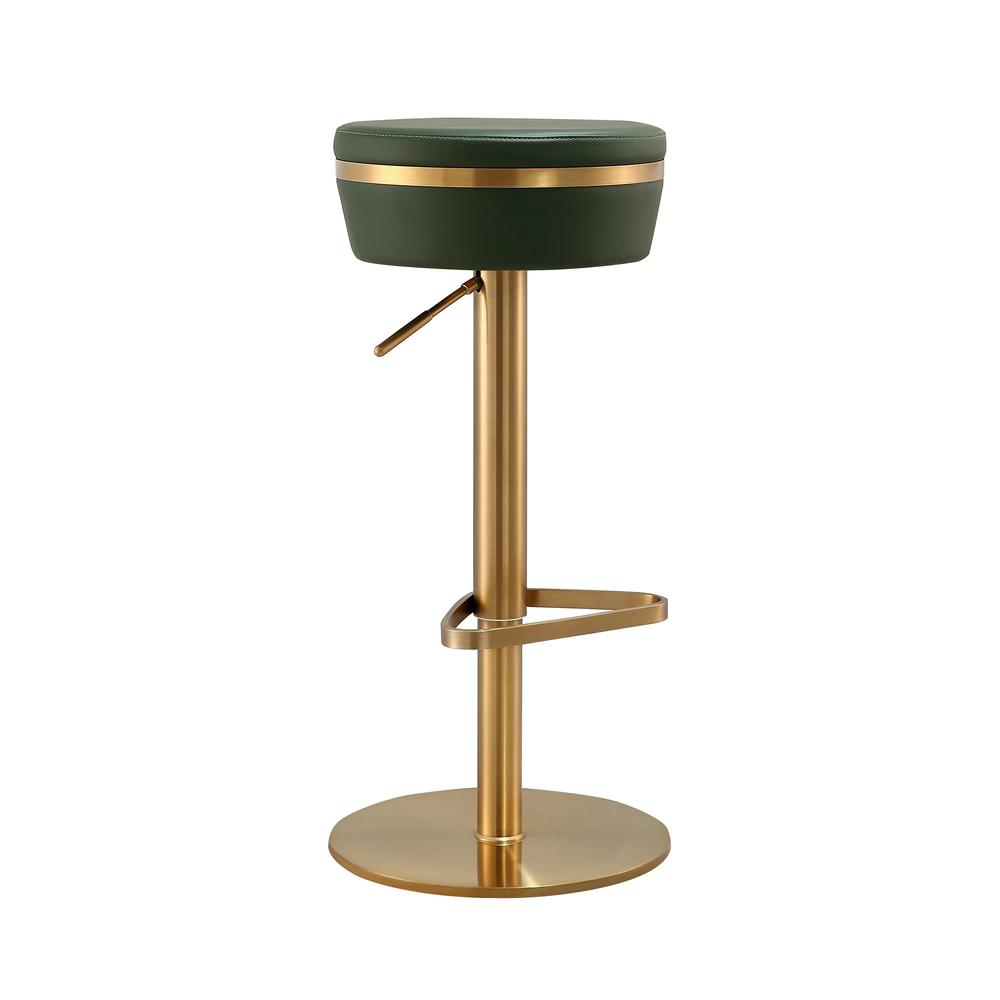 Astro Malachite Green and Gold Adjustable Stool. Picture 1