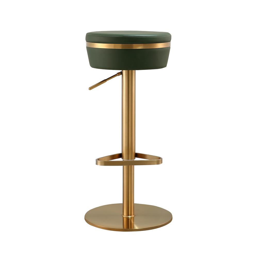 Astro Malachite Green and Gold Adjustable Stool. Picture 14