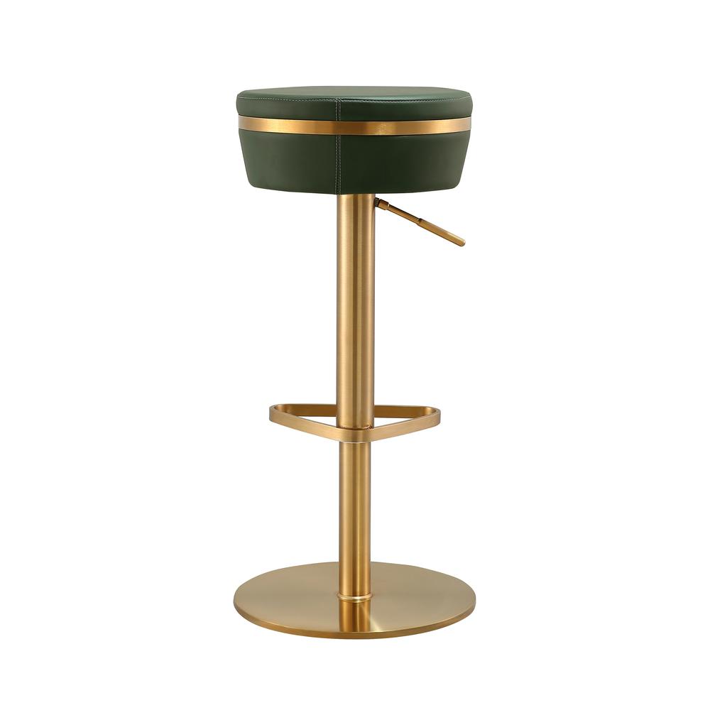 Astro Malachite Green and Gold Adjustable Stool. Picture 15