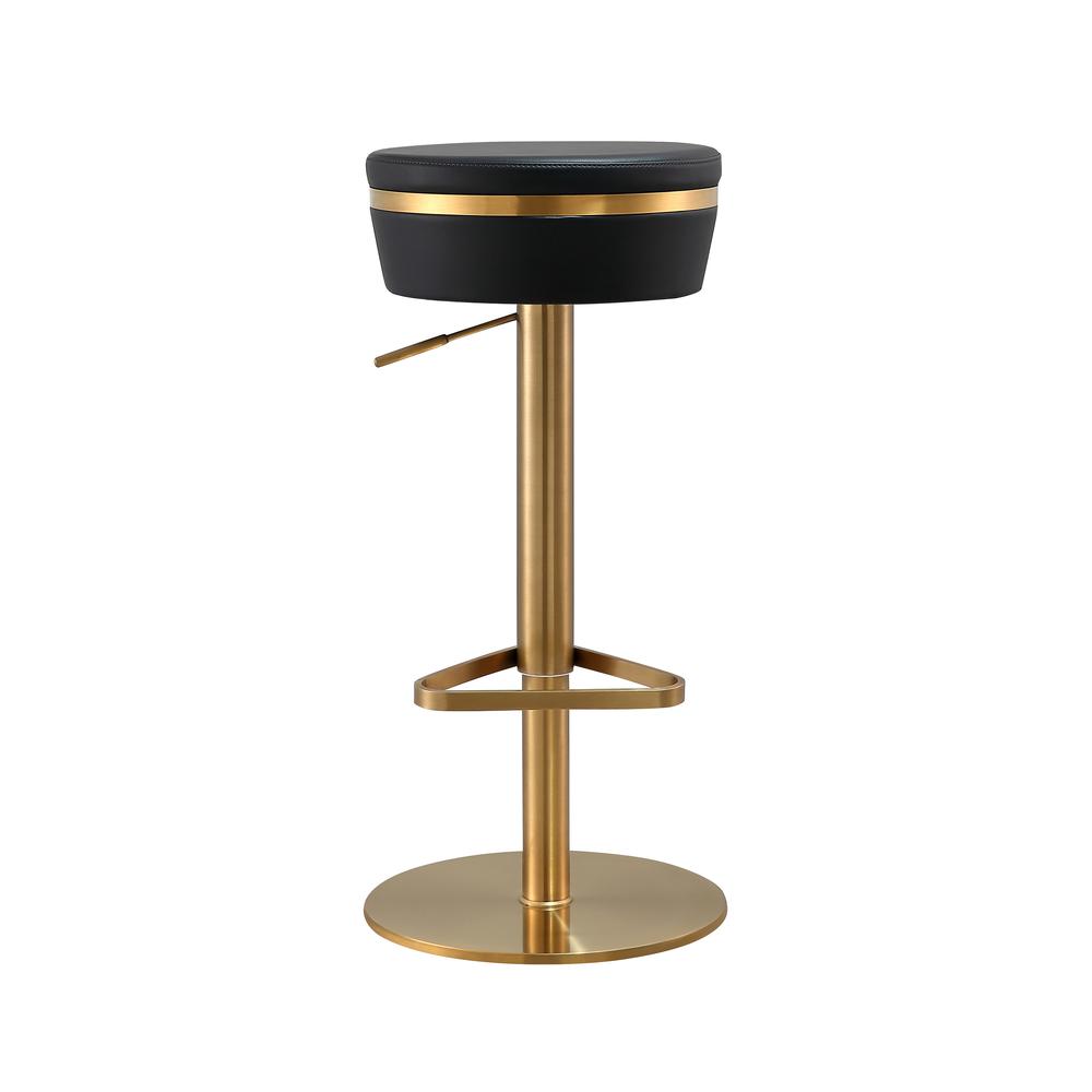 Astro Black and Gold Adjustable Stool. Picture 13