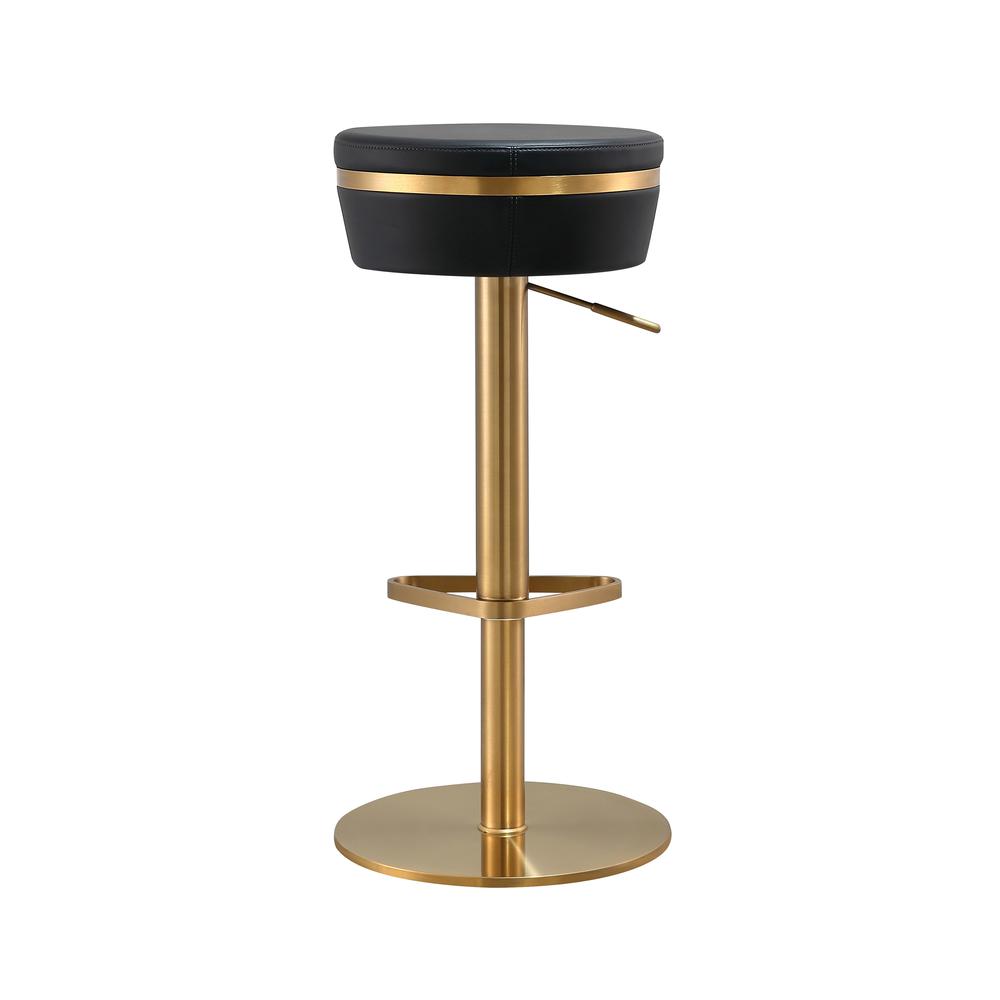 Astro Black and Gold Adjustable Stool. Picture 14