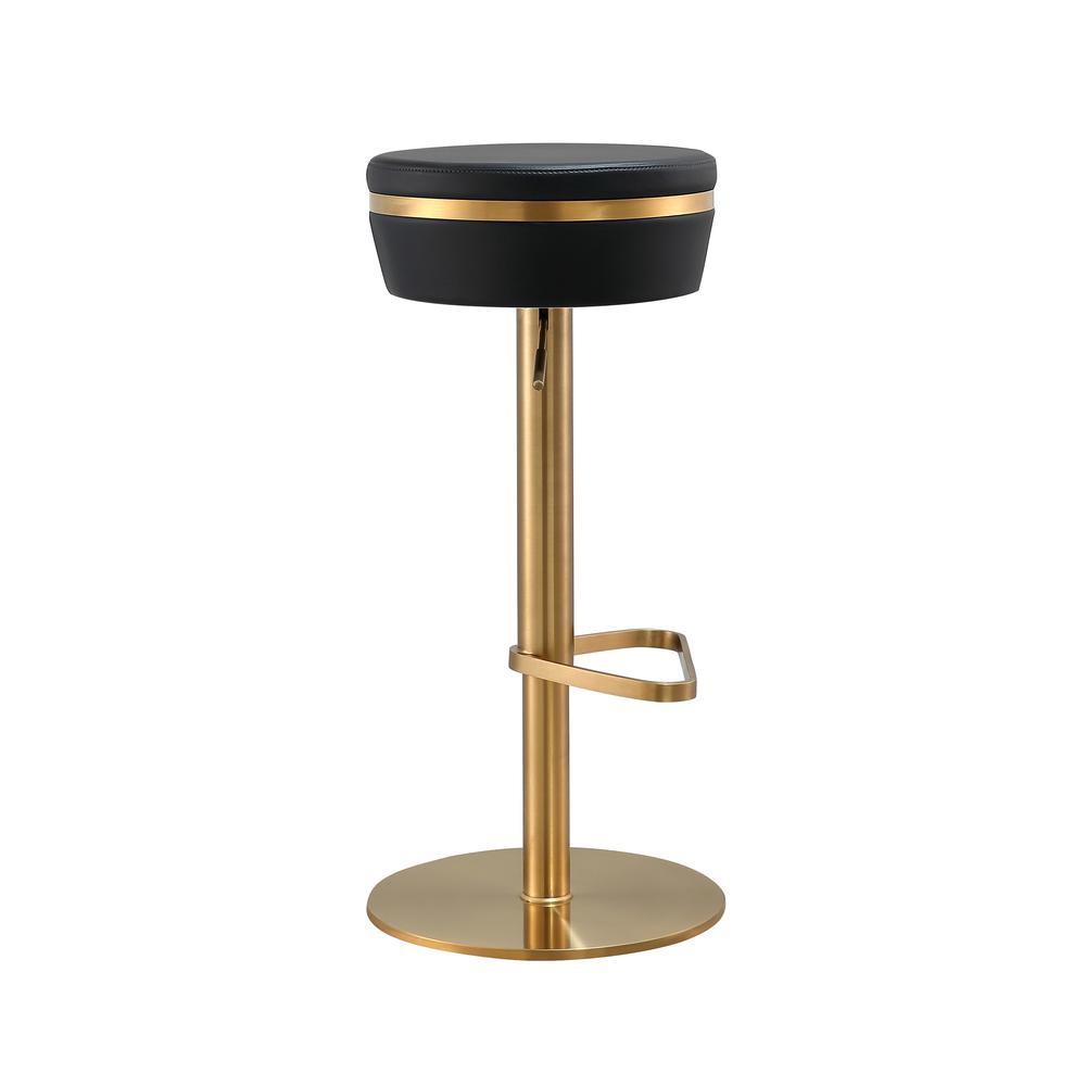 Astro Black and Gold Adjustable Stool. Picture 15