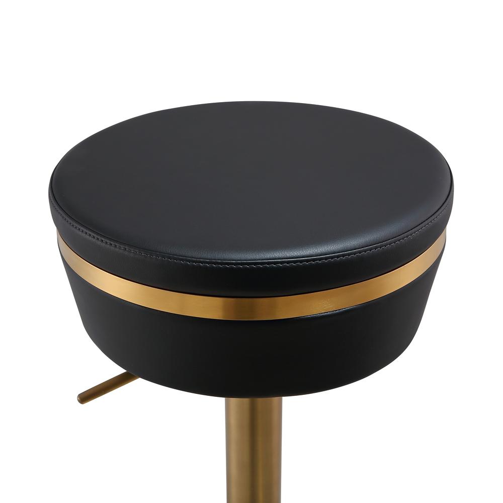 Astro Black and Gold Adjustable Stool. Picture 16