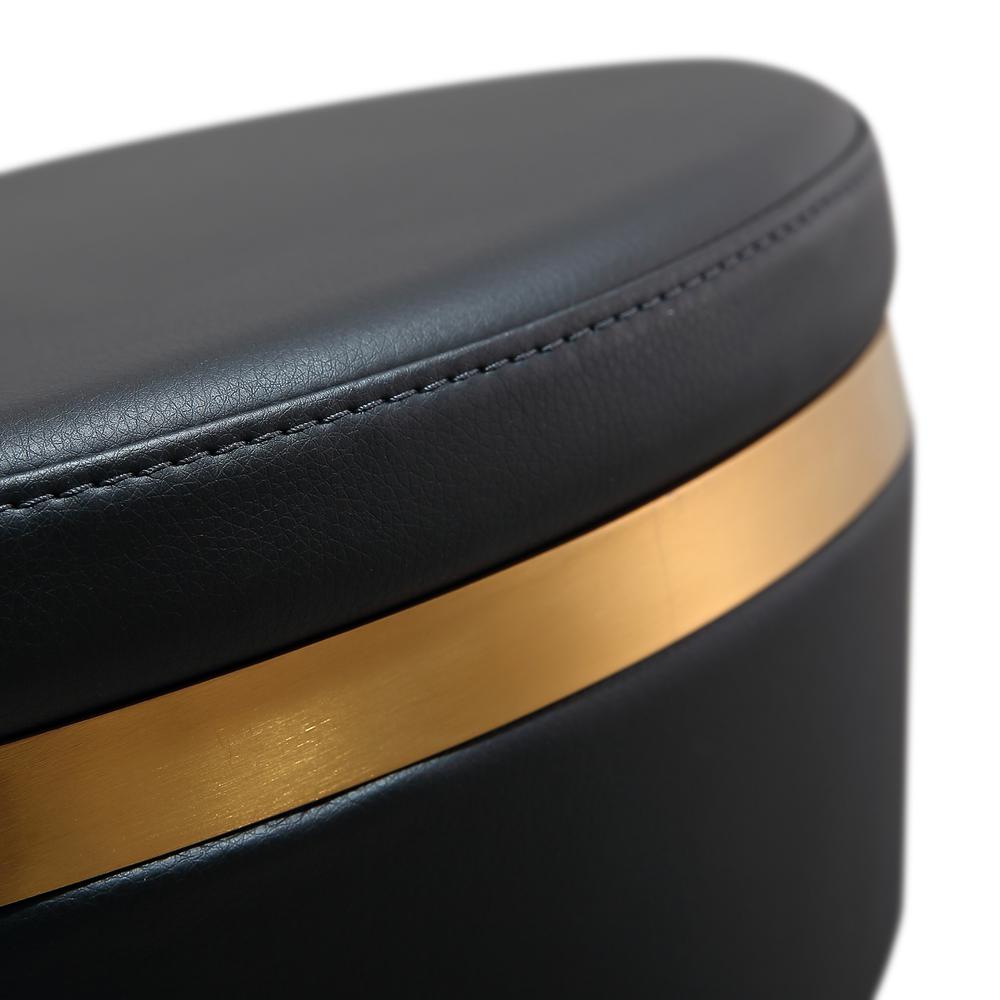 Astro Black and Gold Adjustable Stool. Picture 17