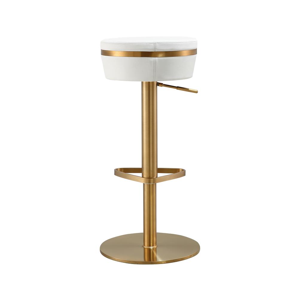 Astro White and Gold Adjustable Stool. Picture 13