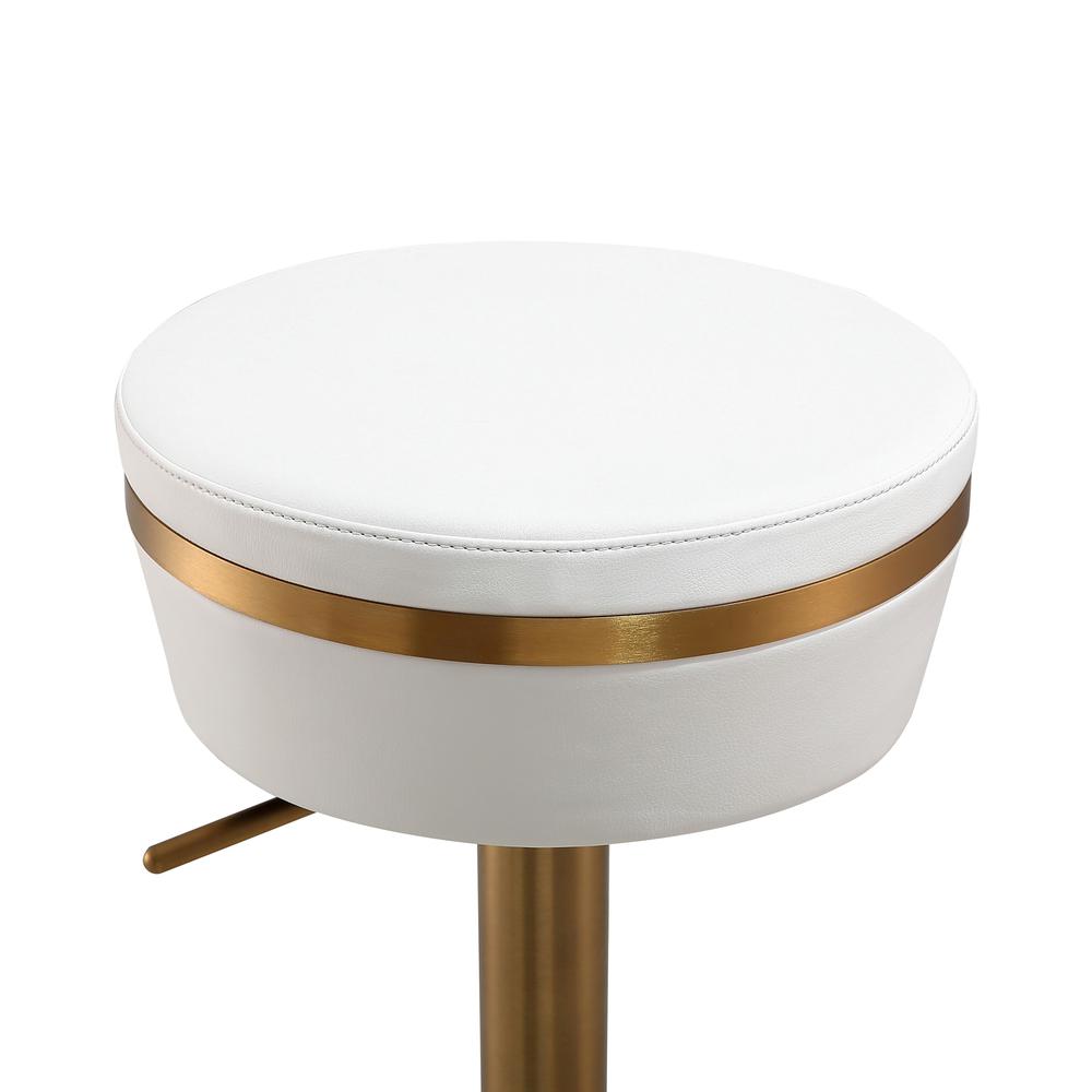 Astro White and Gold Adjustable Stool. Picture 15