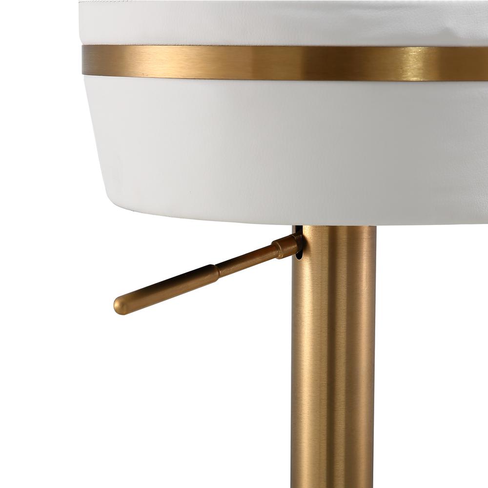 Astro White and Gold Adjustable Stool. Picture 16
