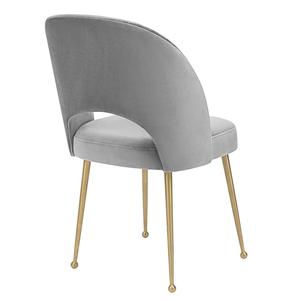 Swell Light Grey Velvet Chair. Picture 12