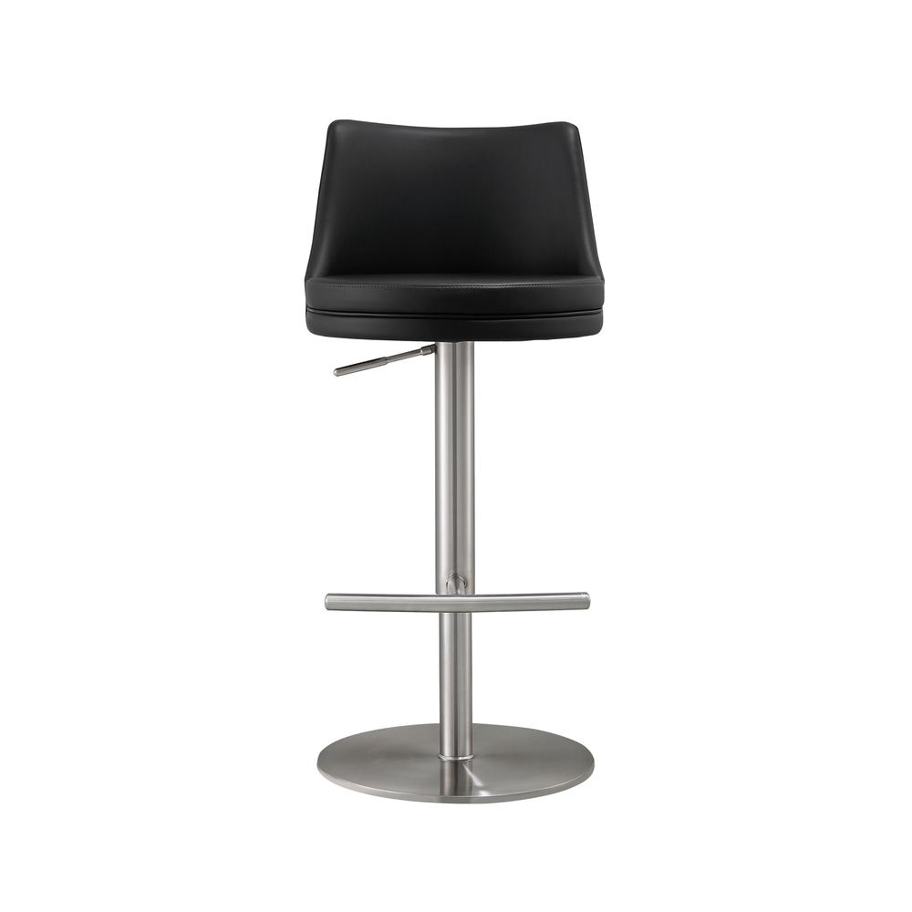 Reagan Black and Silver Adjustable Stool. Picture 11
