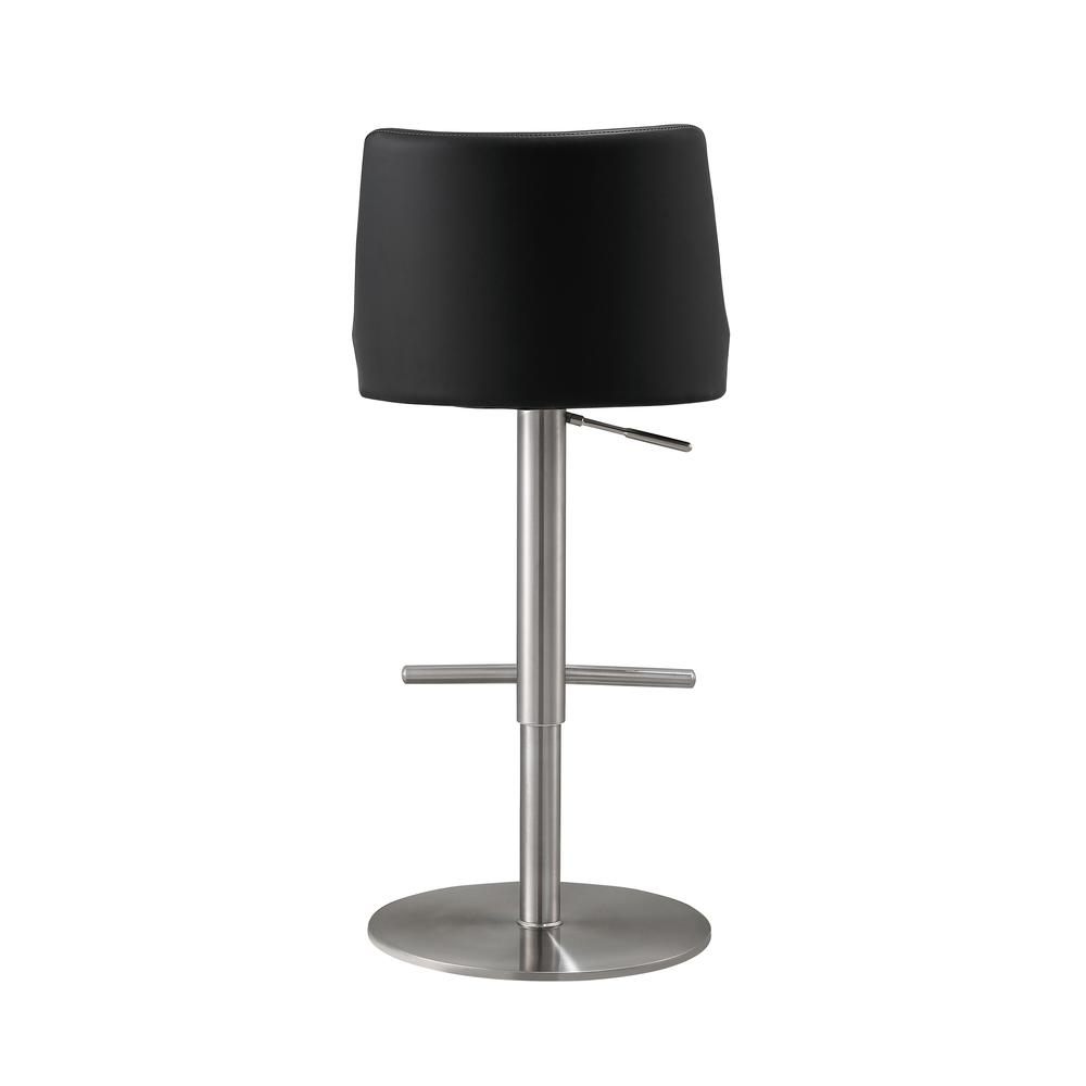 Reagan Black and Silver Adjustable Stool. Picture 12