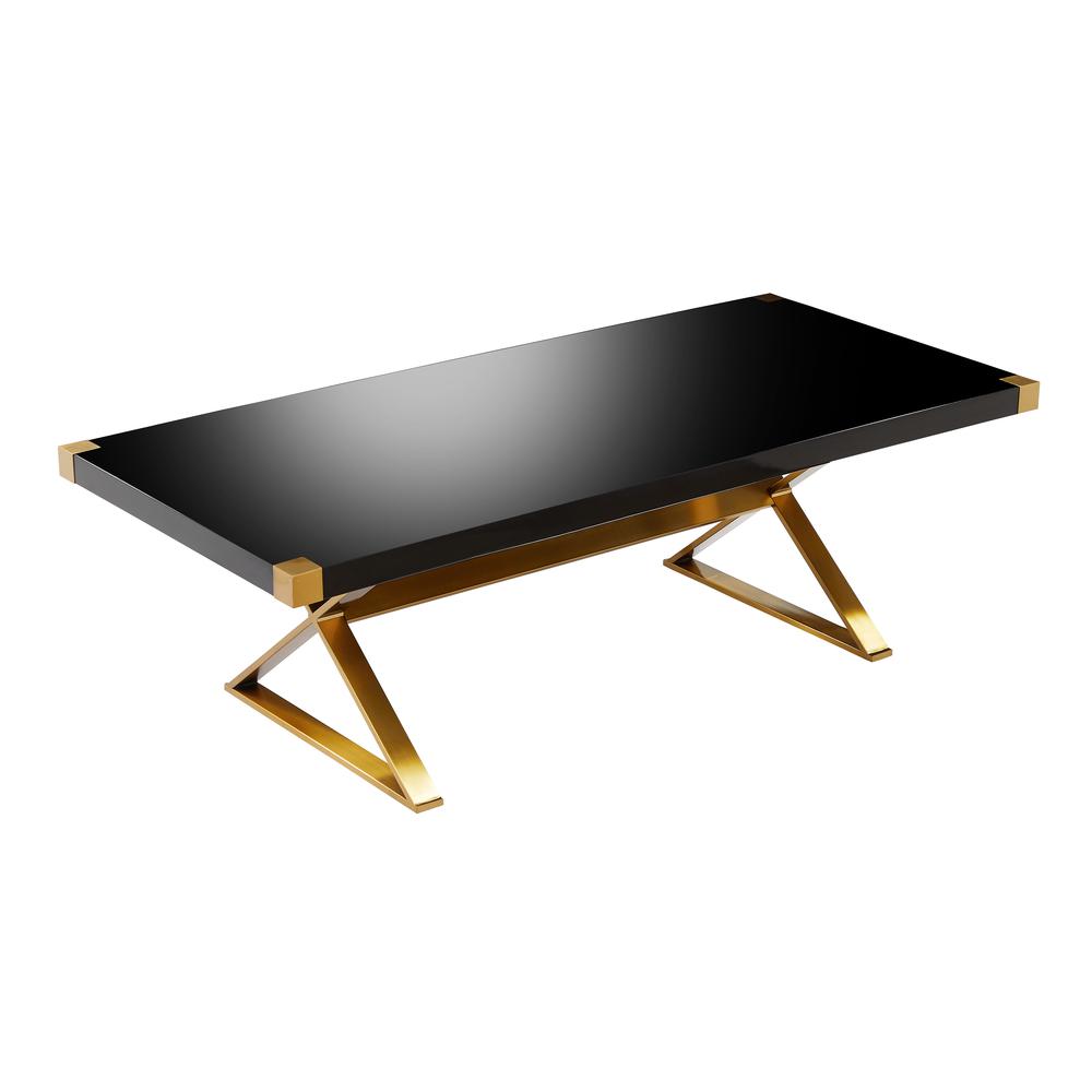 Adeline Black Lacquer Dining Table. Picture 11