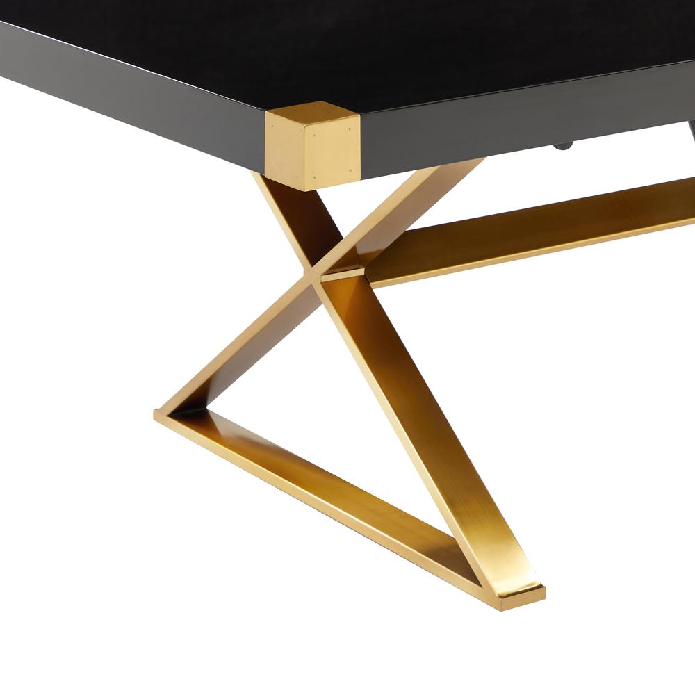 Adeline Black Lacquer Dining Table. Picture 12