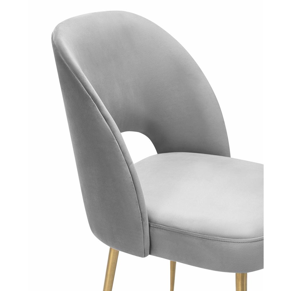Swell Light Grey Velvet Chair. Picture 5