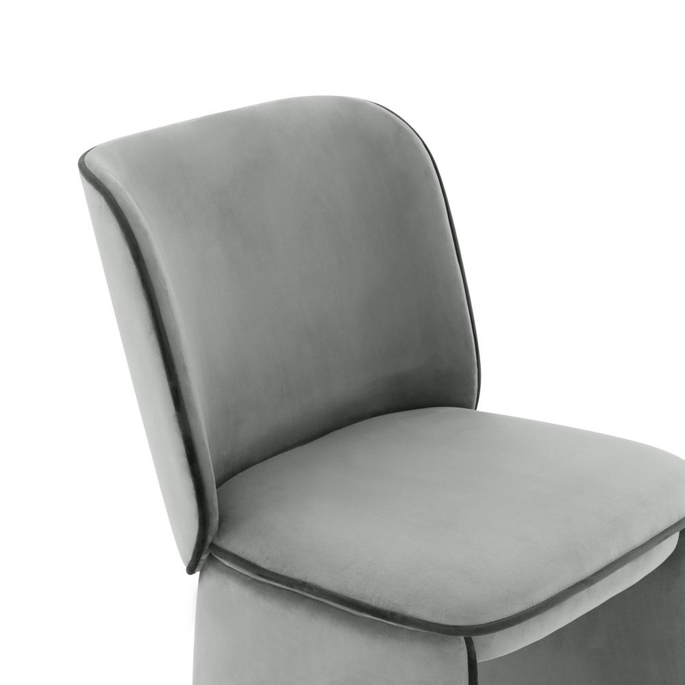 Kinsley Grey Velvet Dining Chair. Picture 11