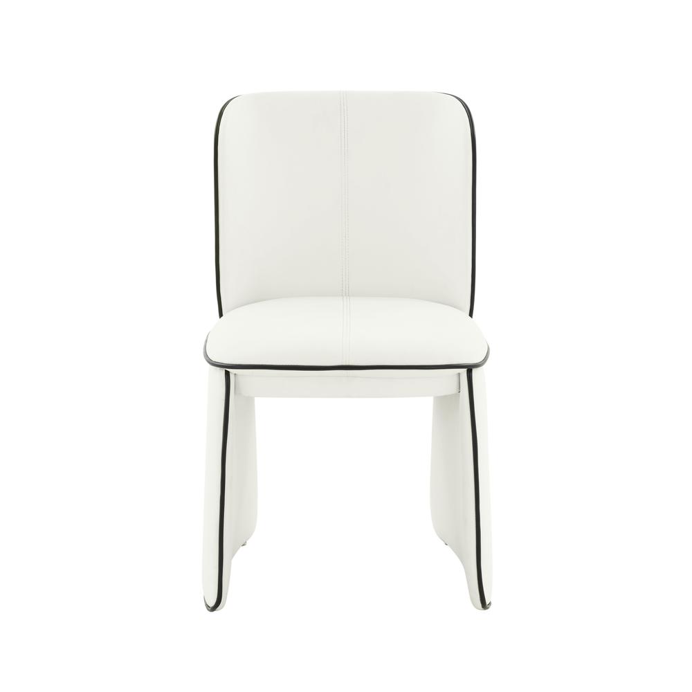 Kinsley Cream Vegan Leather Dining Chair. Picture 9