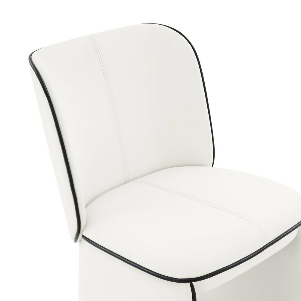 Kinsley Cream Vegan Leather Dining Chair. Picture 11