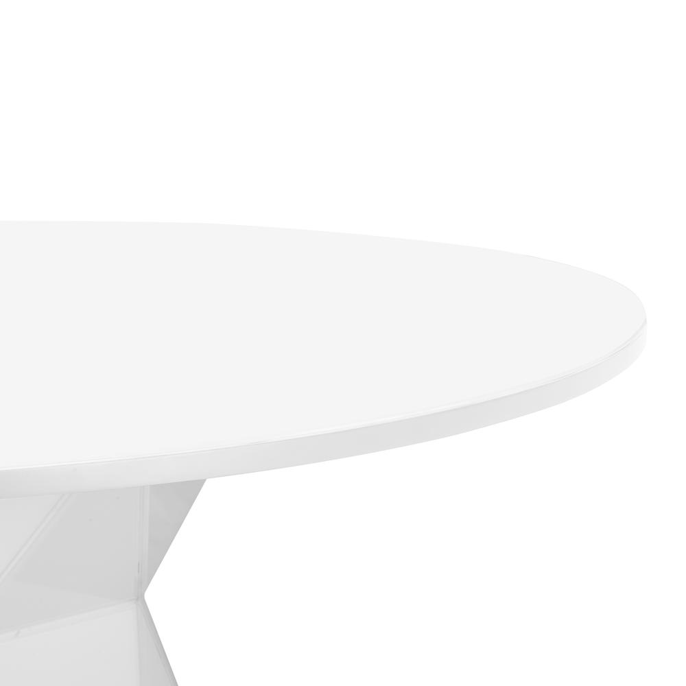 Iris White Glass Dining Table. Picture 10