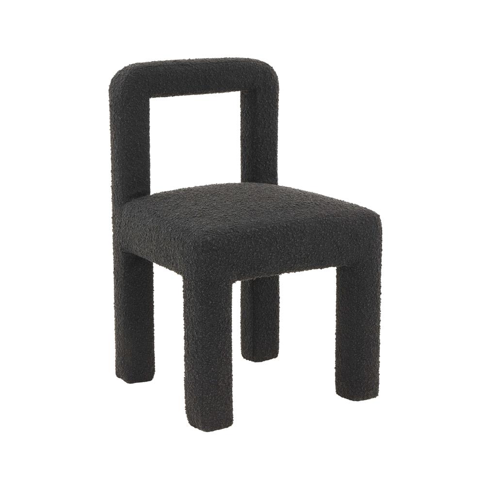 Hazel Black Boucle Dining Chair. Picture 1