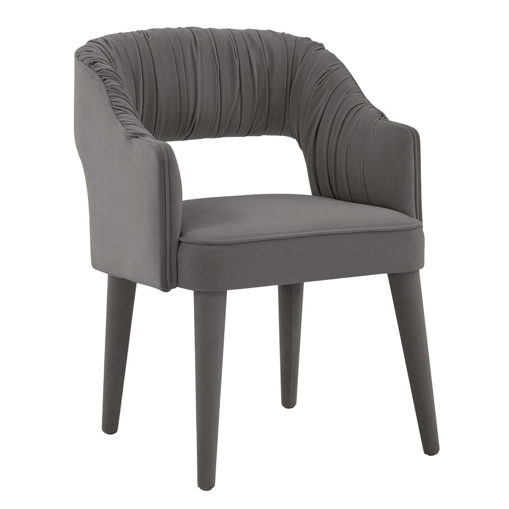 Zora Grey Velvet Dining Chair. Picture 1